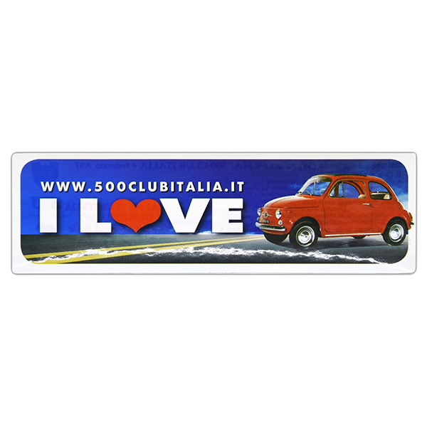 FIAT 500 CLUB ITALIAオフィシャルステッカー -I LOVE 500-