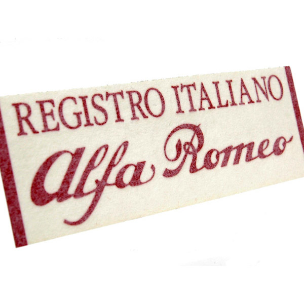 Registro Italiano Alfa Romeo Logo Sticker(Die Cut/Red/Large)