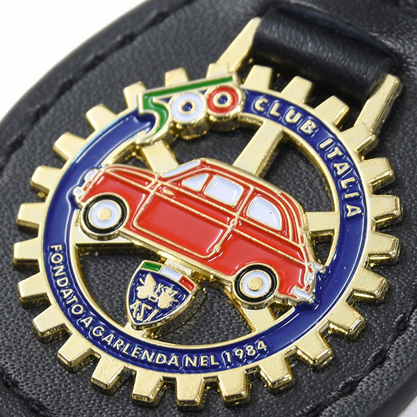 FIAT 500 CLUB ITALIA Official Leather Base Keyring