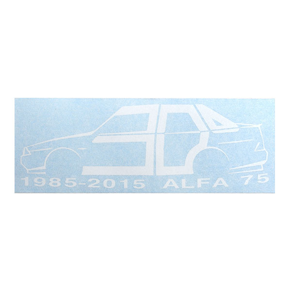 Alfa Romeo 75 30 anni Memorial Sticker(White) by RIA(Registro Italiano Alfa Romeo)