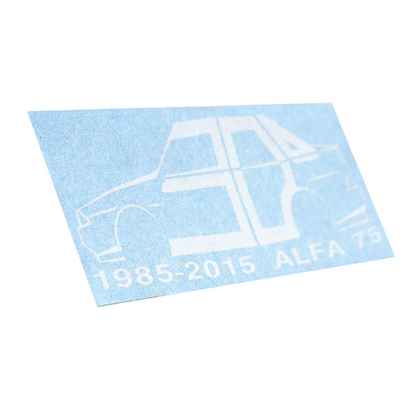Alfa Romeo 75 30 anni Memorial Sticker(White) by RIA(Registro Italiano Alfa Romeo)