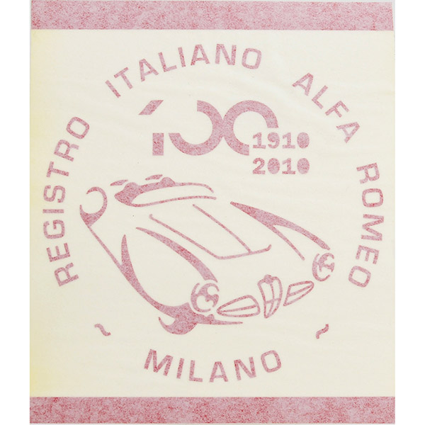Alfa Romeo 100anni Memorial Sticker(Red) by RIA(Registro Italiano Alfa Romeo)