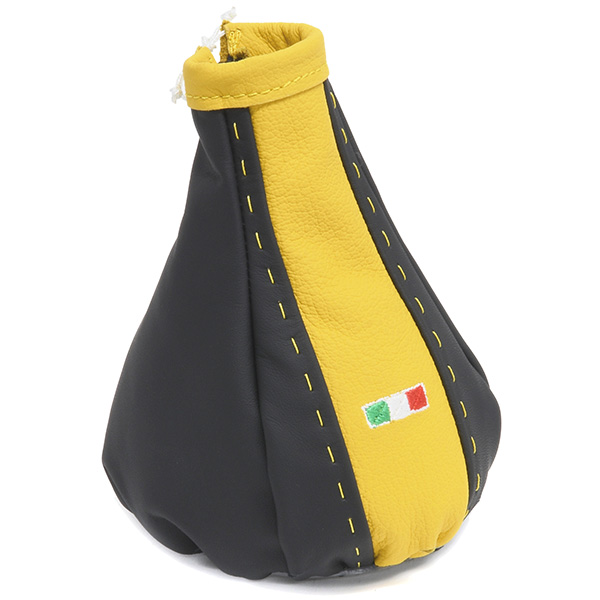 ABARTH/FIAT 500/595 Leather Shift Boots -SMOKING-(Black & Yellow)