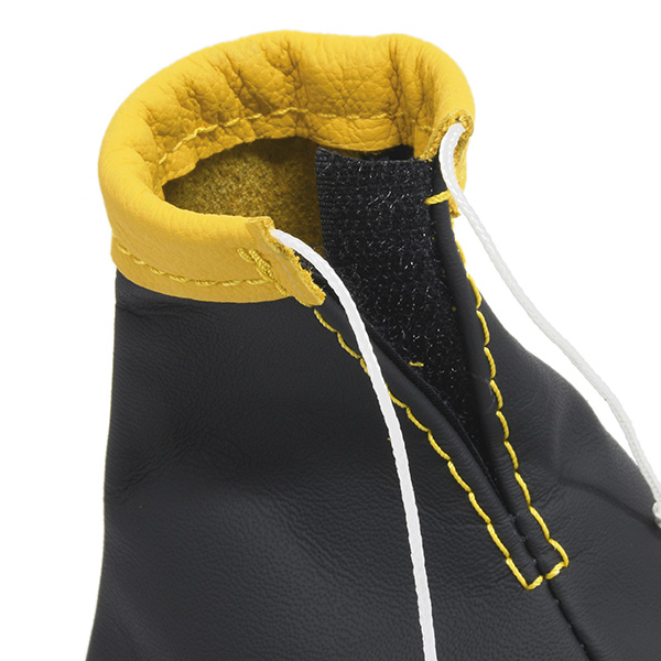 ABARTH/FIAT 500/595 Leather Shift Boots -SMOKING-(Black & Yellow)
