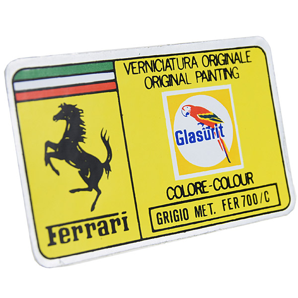 Ferrari Paint Code Sticker(GRIGIO MET FER 700/C)