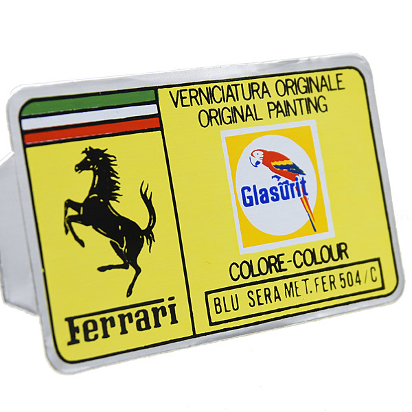 Ferrari Paint Code Sticker(BLU SERA MET FER 504/C)