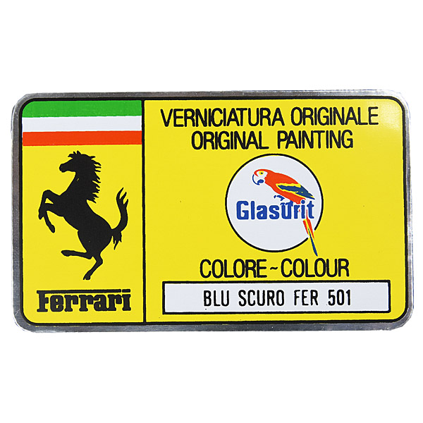 Ferrari Paint Code Sticker(BLU SCURO FER 501)