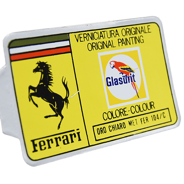 Ferrari Paint Code Sticker(ORO CHIARO MET FER 104/C)