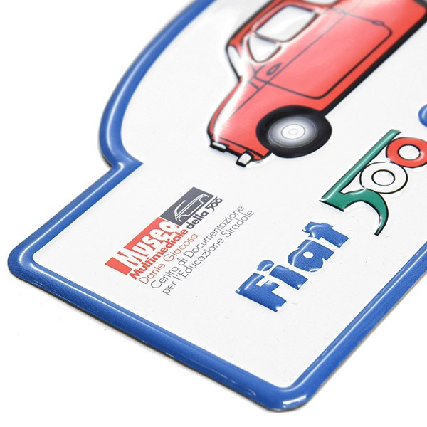 FIAT 500 CLUB ITALIA Metal Plate(White)
