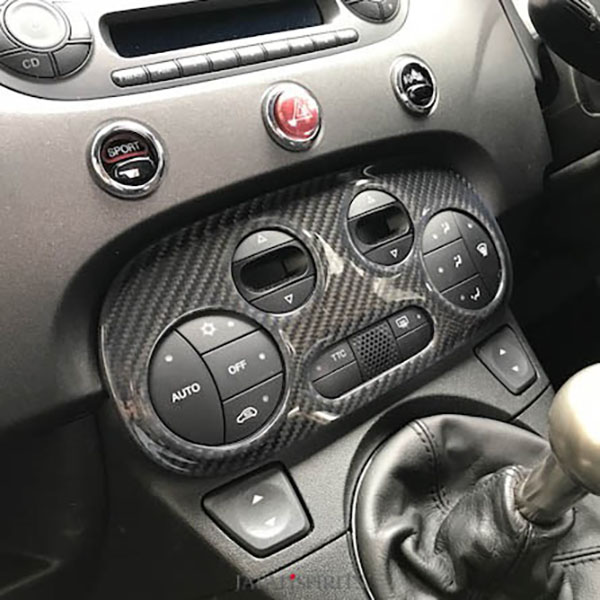 ABARTH 500/595/695カーボンエアコンパネル(オートエアコン用) by THREE HUNDRED