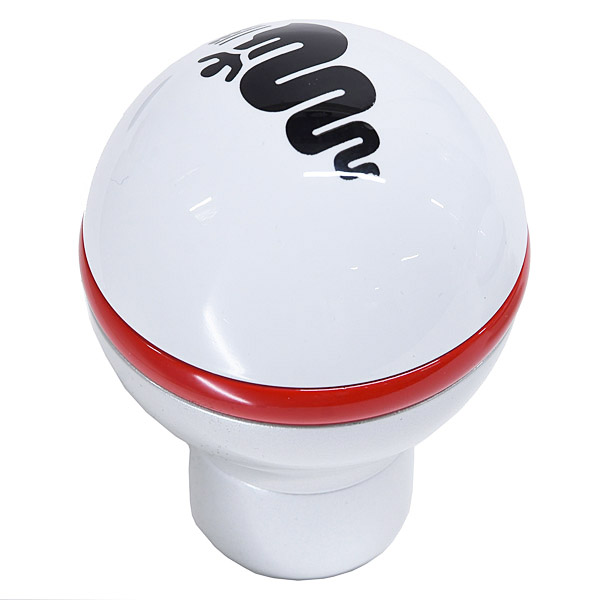 Alfa Romeo BISCIONE Gear Knob(White/Red Line)<br><font size=-1 color=red>07/04到着</font>