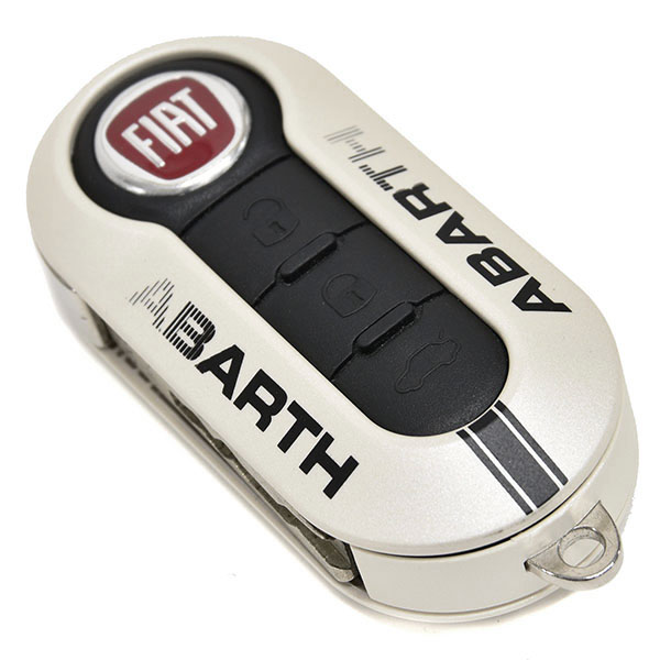 ABARTH Key Cover Prototype(White/Black Logo)