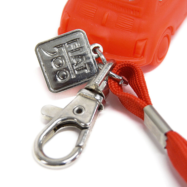 FIAT Nuova 500 Rubber Keyring(Red)