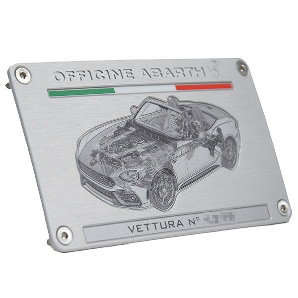 ABARTH Genuine 124 spider Limited Edition Interior Plate