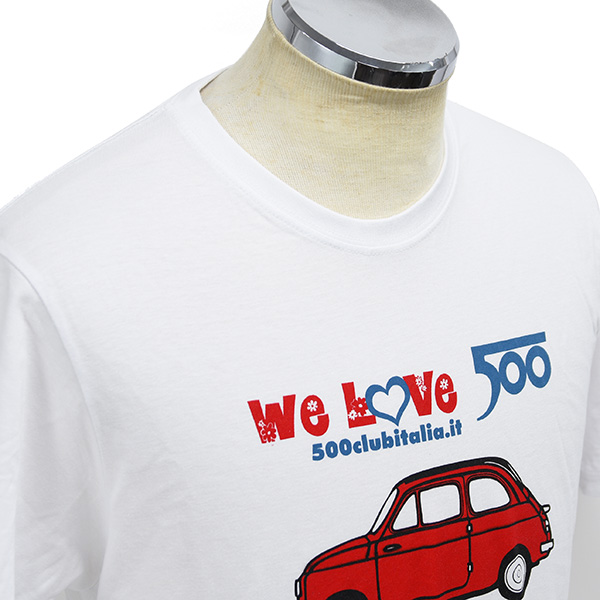 FIAT 500 CLUB ITALIA We Love 500T-Shirts(White)