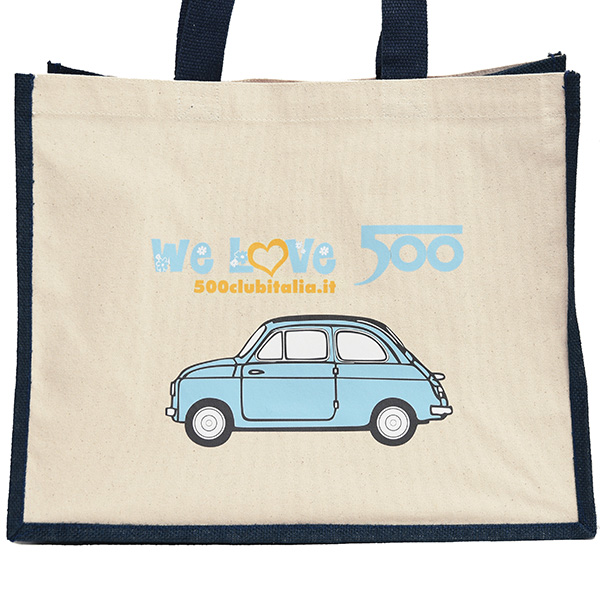 FIAT 500 CLUB ITALIA Tote Bag(Large/Blue) 