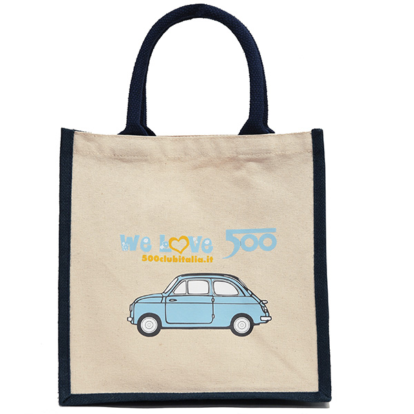 FIAT 500 CLUB ITALIA Tote Bag(Small/Blue) 