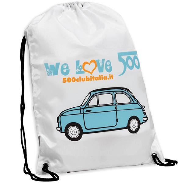 FIAT 500 CLUB ITALIA 500 ナイロンナップサック(ブルー)