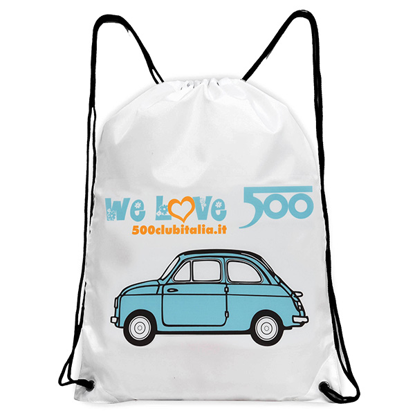 FIAT 500 CLUB ITALIA 500 Nylon Knap Sack(Blue)