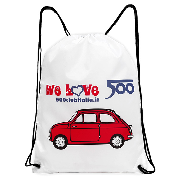 FIAT 500 CLUB ITALIA 500 Nylon Knap Sack(Red)