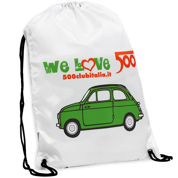 FIAT 500 CLUB ITALIA 500 Nylon Knap Sack(Green)