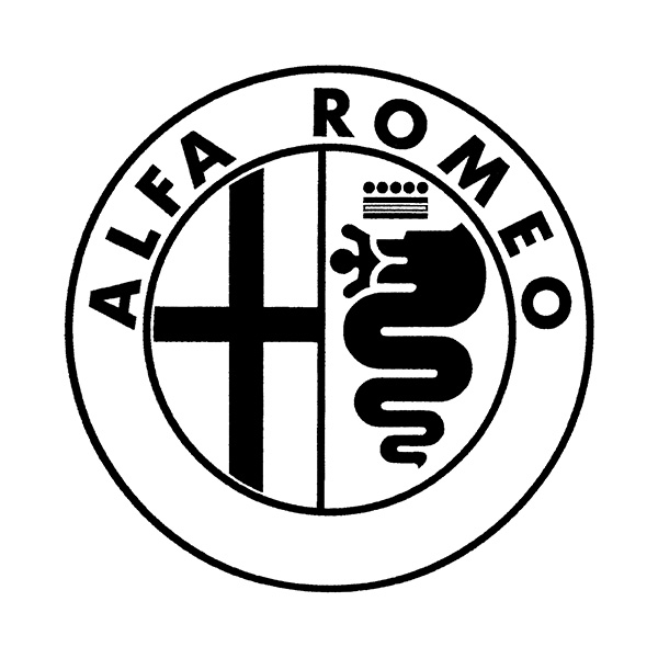 Alfa Romeo Emblem Sticker(Black/Die Cut/Small)