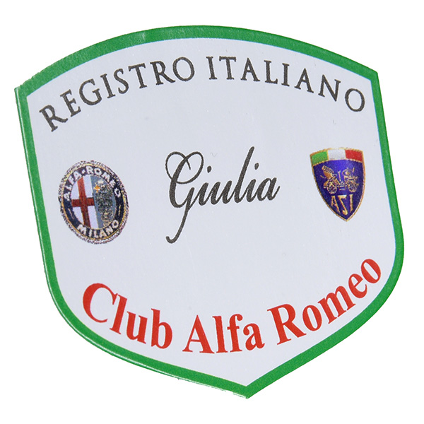 REGISTRO Italiano GIULIA Club Alfa Romeoƥå(Large)