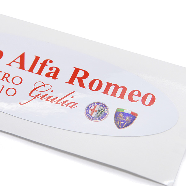 REGISTRO Italiano GIULIA Club Alfa Romeo Oval Shaped Sticker(small)