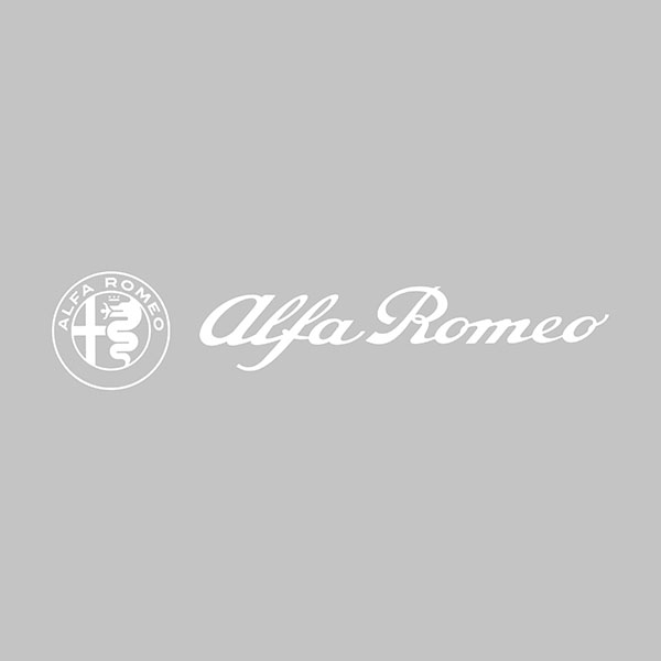 Alfa Romeo Logo & New Emblem Sticker(white/Die Cut/172mm)