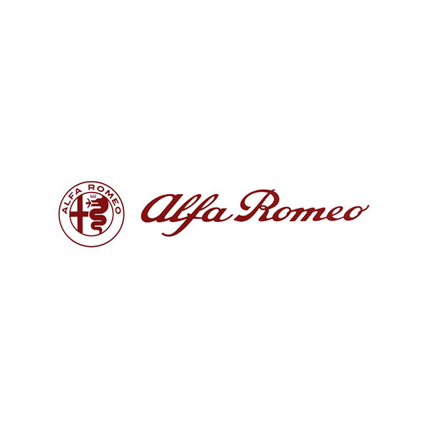 Alfa Romeo Logo & New Emblem Sticker(Red/Die Cut/120mm)