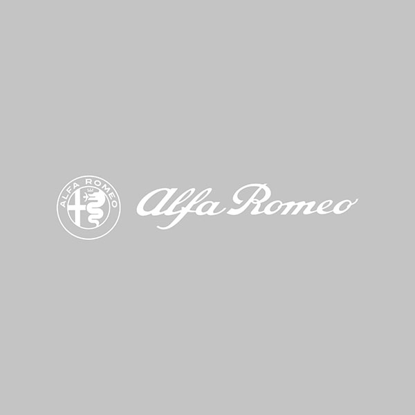 Alfa Romeo Logo & New Emblem Sticker(White/Die Cut/120mm)