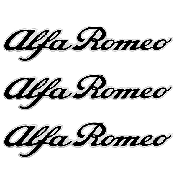 Alfa Romeo New Logo Stickers Set(Black/3pcs.)