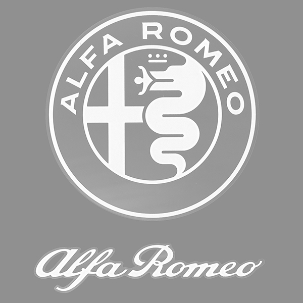 Alfa Romeo New Emblem & New Logo Stickers Set(White)