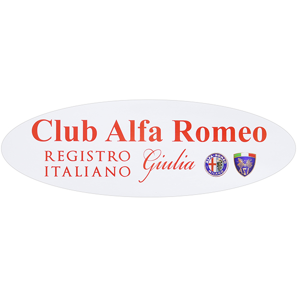 REGISTRO Alfa Romeo Giulia Oval Shaped Sticker(Large)