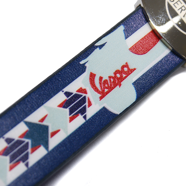 Vespa Official Strap Shaped Keyring(Blue)