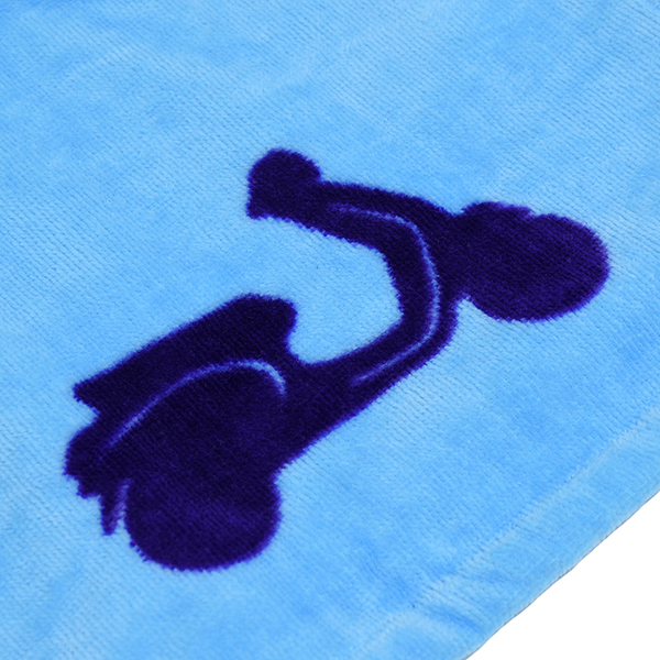 Vespa Official Beach Poncho for Kids(Light Blue/Purple)