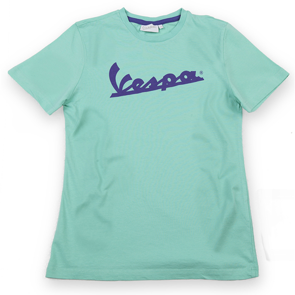 Vespa Official Logo T-Shirts for Kids(Green)