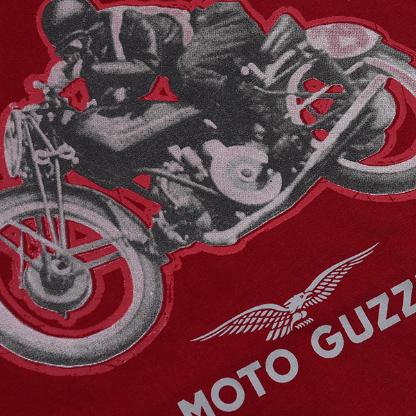 Moto Guzzi Official T-Shirts-CLASSIC-(Red)