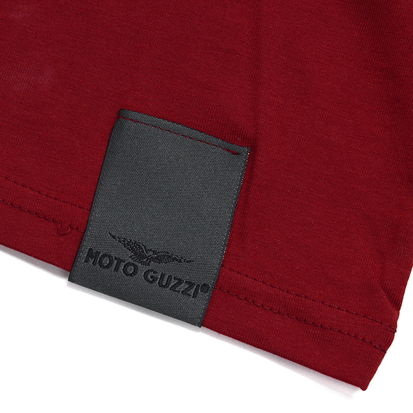 Moto Guzzi Official T-Shirts-CLASSIC-(Red)