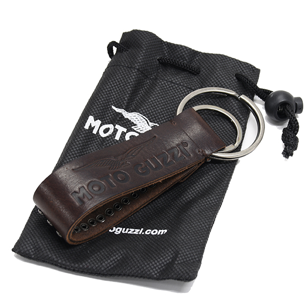 Moto Guzzi Official Leather Strap Keyring