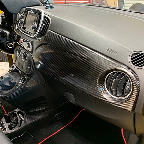 ABARTH 595(¥·¥ê¡¼¥º4)¥«¡¼¥Ü¥ó¥¤¥ó¥Æ¥ê¥¢¥Ñ¥Í¥ë/º¸¥Ï¥ó¥É¥ë¼ÖÍÑ by THREE HUNDRED