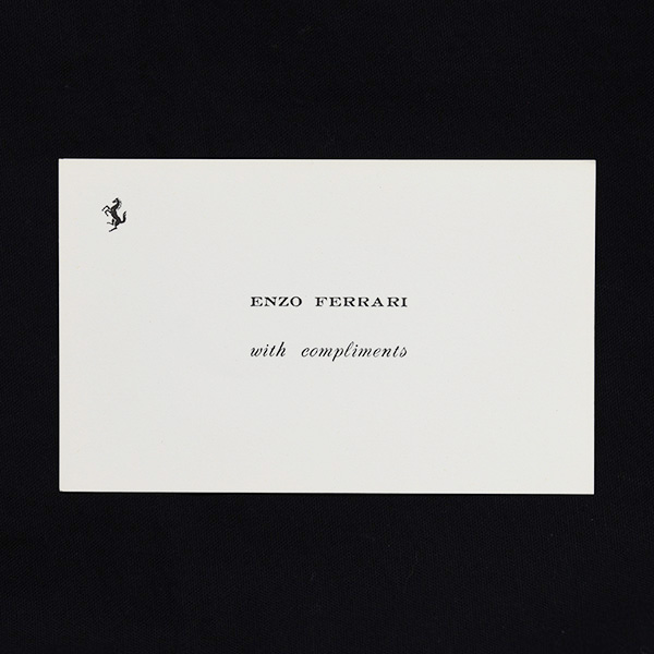 ENZO FERRARI with compliments Card