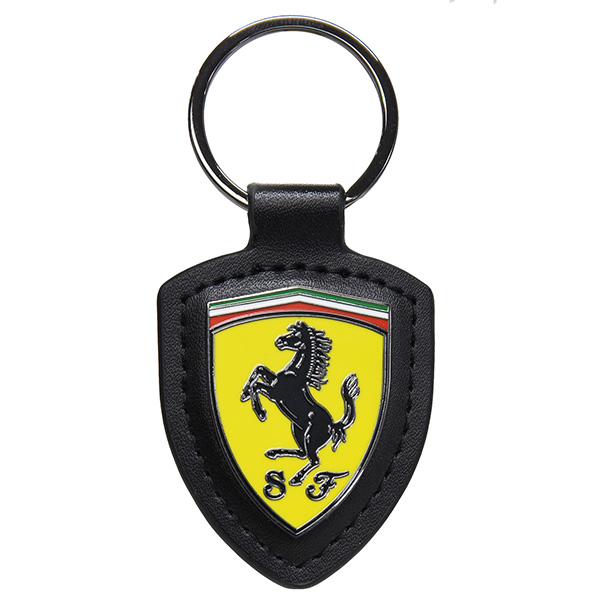 Ferrari SF Emblem Leather Keyring