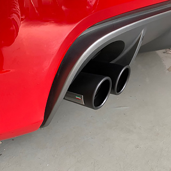 ABARTH 500/595/695レコルトモンツァマフラー用ブラックテールフィニッシャー by THREE HUNDRED