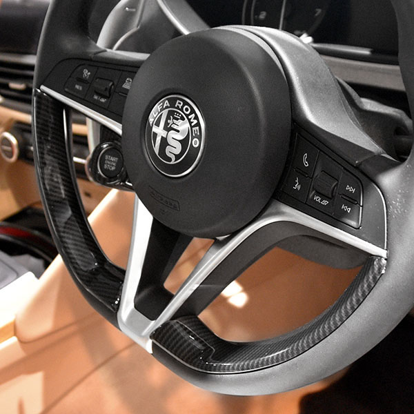 Alfa Romeo GIULIA/STELVIO¥¹¥Æ¥¢¥ê¥ó¥°¥ê¥à¥«¥Ð¡¼(¥«¡¼¥Ü¥ó¥ë¥Ã¥¯)<br><font size=-1 color=red>06/14ÅþÃå</font>