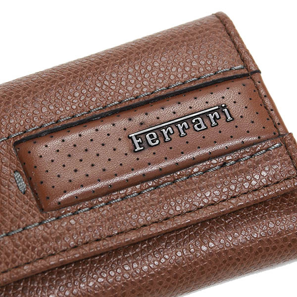 Ferrari Leather Keycase(Brown)