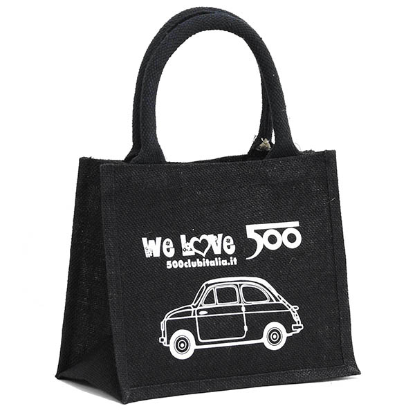 FIAT 500 CLUB ITALIAトートバッグ(Small/ブラック)