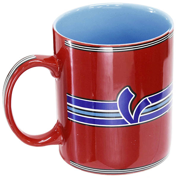 Vespa Official Mug Cup-V STRIPES-(Red)