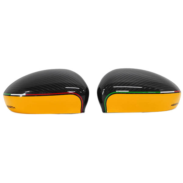 ABARTH 500 Real Carbon Mirror Cover(Yellow)