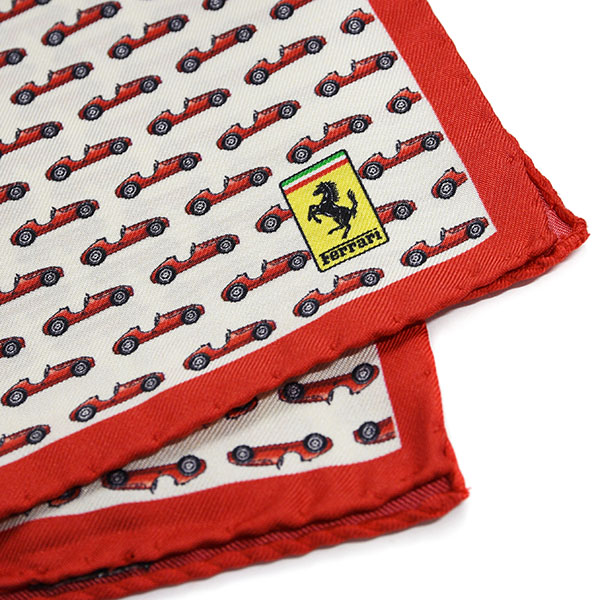 Ferrari Silk Pocket Handkerchief -Vintage Cars-